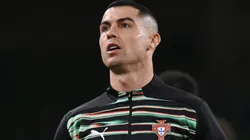 Cristiano Ronaldo of Portugal warms up.