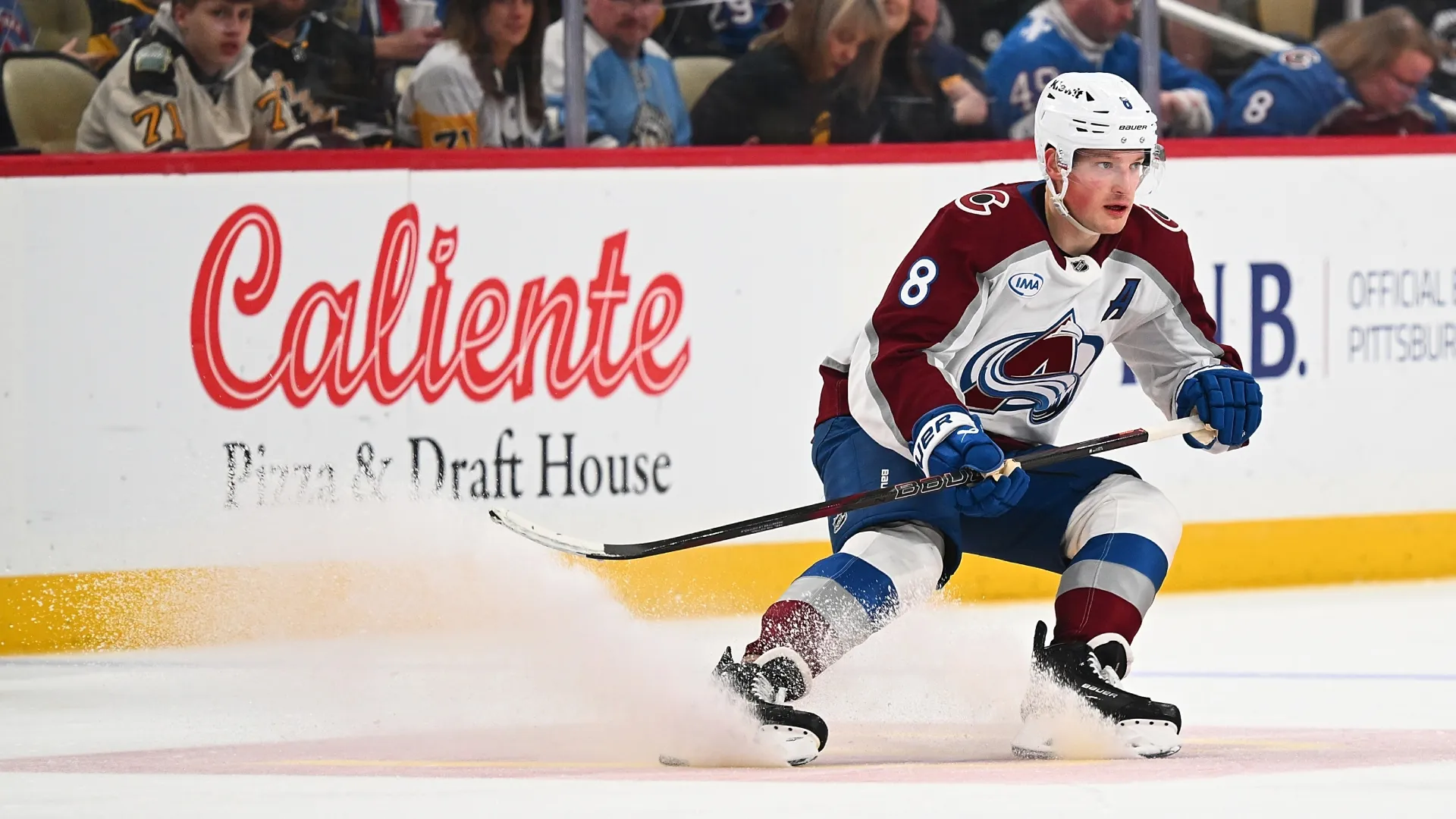 Cale Makar #8 of the Colorado Avalanche in 2026 (Source: Justin Berl/Getty Images)