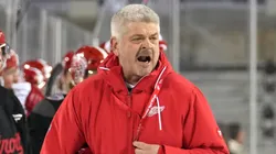 Head coach Todd McLellan of the Red Wings reacts during practice.