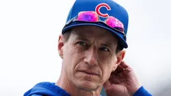 Manager Craig Counsell #11 of the Chicago Cubs looks on.