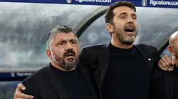 Gennaro Gattuso and Gianluigi Buffon of Italy.