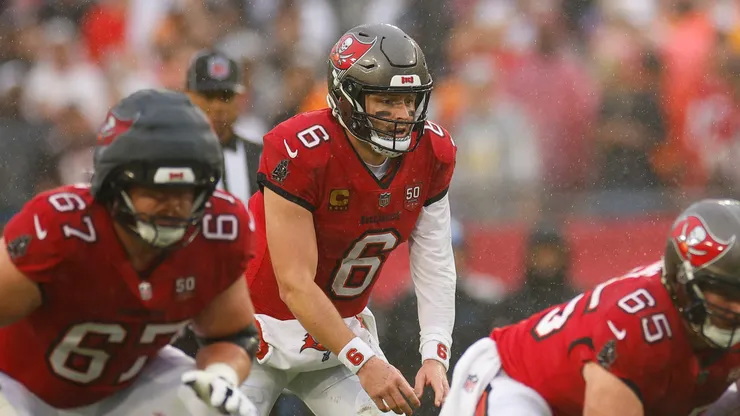 Baker Mayfield #6 of the Tampa Bay Buccaneers in 2026.