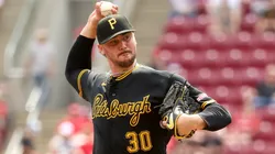 Paul Skenes #30 of the Pittsburgh Pirates throws a pitch.