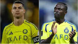 Cristiano Ronaldo and Sadio Mane of Al Nassr.
