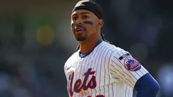 Francisco Lindor #12 of the New York Mets looks on.