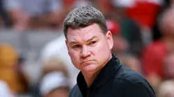 Tommy Lloyd during the 2026 NCAA Men's Basketball Tournament at SAP Center