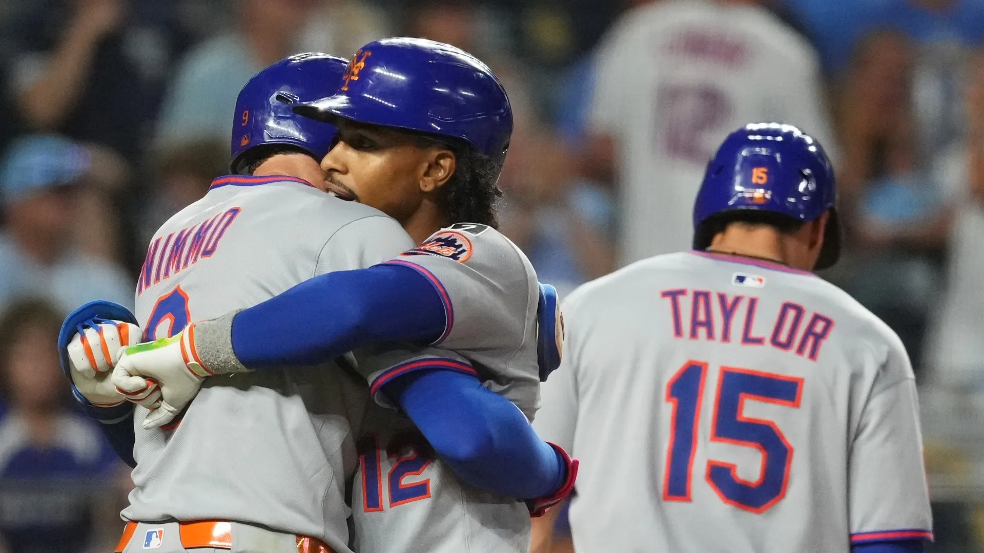 Francisco Lindor his three-run home run with Brandon Nimmo (Ed Zurga/Getty Images)