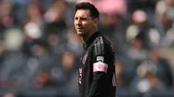 Lionel Messi #10 of Inter Miami CF reacts during an MLS match in 2026.