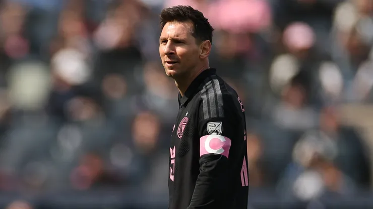 Lionel Messi #10 of Inter Miami CF reacts during an MLS match in 2026.