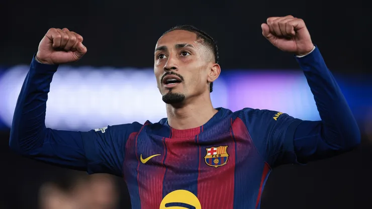 Raphinha during the UEFA Champions League 2025/26 Round of 16 Second Leg match in 2026.