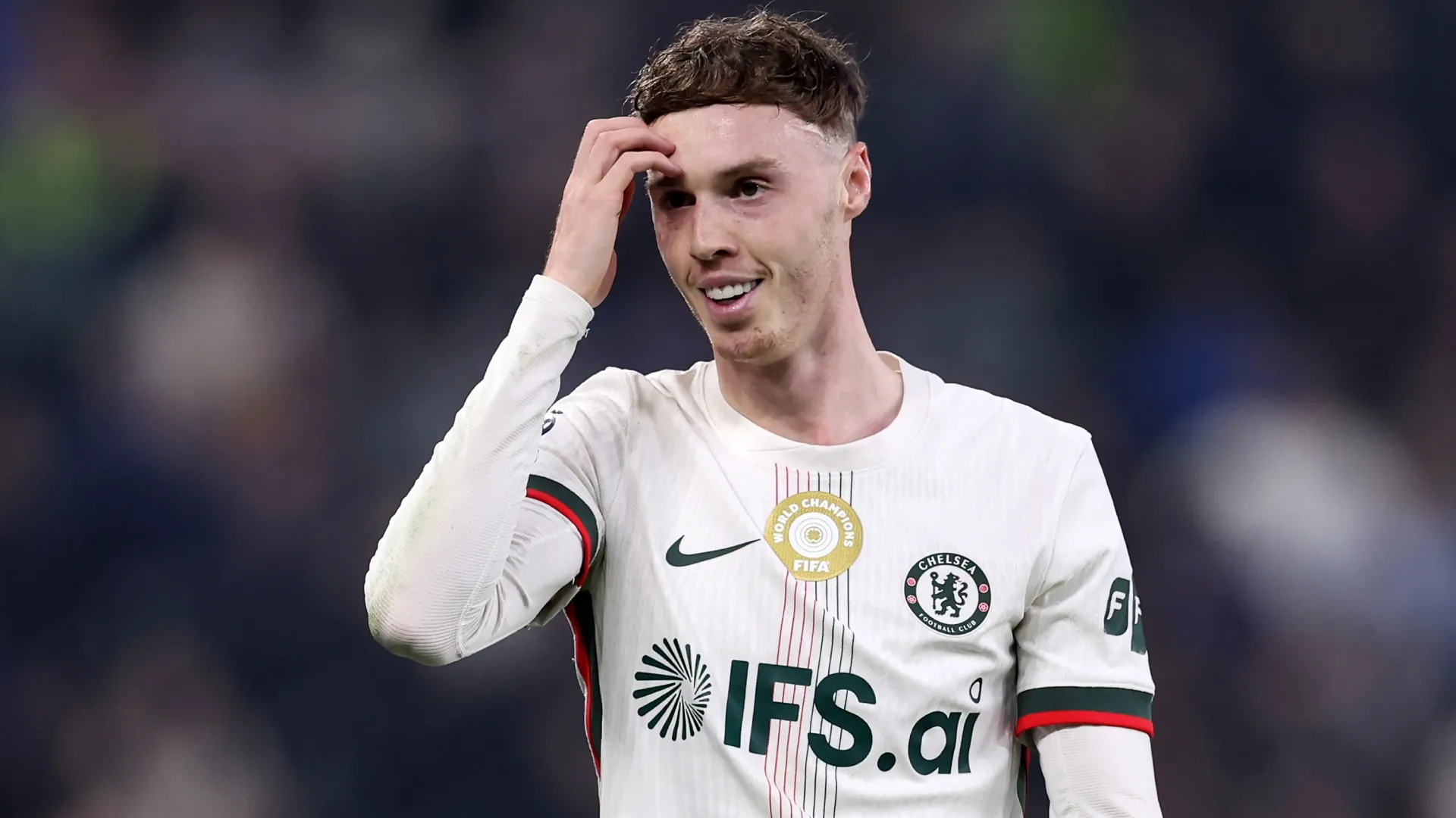 Cole Palmer reacts during the Premier League match against Everton (Source: Alex Livesey/Getty Images)