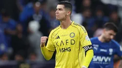 Cristiano Ronaldo celebrates a goal for Al Nassr.