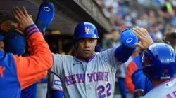 Juan Soto of the New York Mets celebrates with teammates