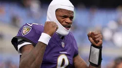 Lamar Jackson #8 of the Baltimore Ravens.