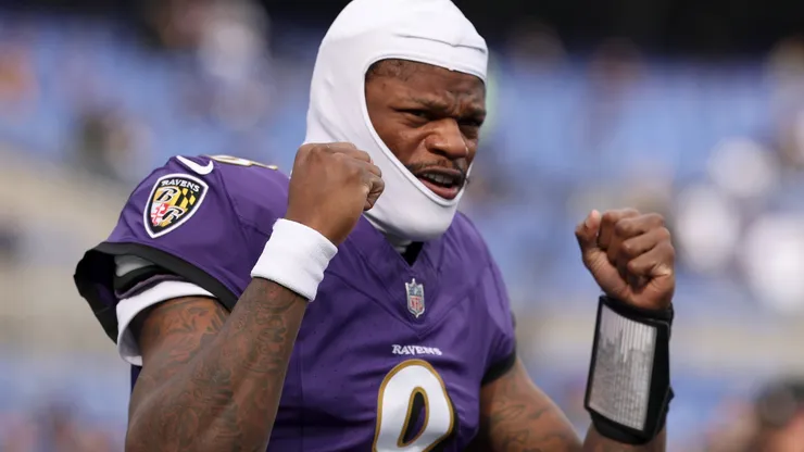 Lamar Jackson #8 of the Baltimore Ravens.