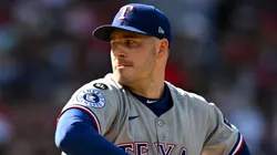 Patrick Corbin #46 with the Rangers throws a pitch.