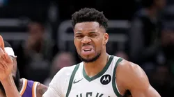 Giannis Antetokounmpo #34 of the Milwaukee Bucks.