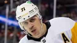 Evgeni Malkin of the Pittsburgh Penguins at the Scotiabank Saddledome