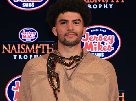 Boozer wins the Naismith Award but shows frustration at missing March Madness final