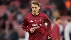 Martin Odegaard of Arsenal warms up prior to an Emirates FA Cup Quarter Final match.