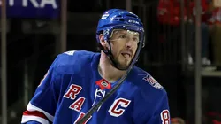 J.T. Miller #8 of the New York Rangers at Madison Square Garden