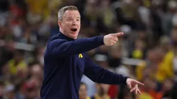 Head coach Dusty May of the Michigan Wolverines