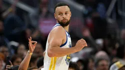 Stephen Curry #30 of the Golden State Warriors runs the floor after a three-point basket in 2026.