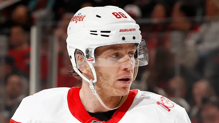 Patrick Kane #88 of the Detroit Red Wings at Prudential Center.