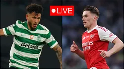 Luis Suarez of Sporting CP and Victor Gyokeres of Arsenal.