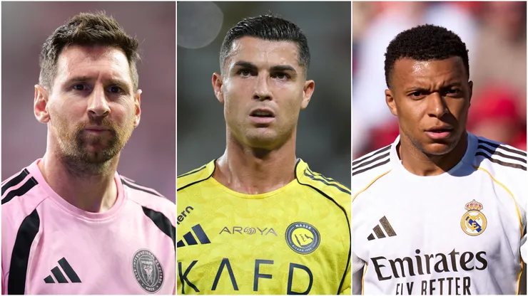 Lionel Messi, Cristiano Ronaldo and Kylian Mbappe.