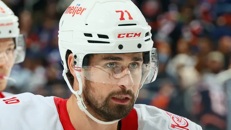 Dylan Larkin #71 of the Detroit Red Wings at UBS Arena.