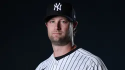 Gerrit Cole #45 of the Yankees poses for a photo during Spring Training.