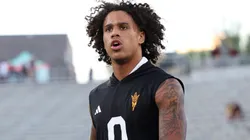 Wide receiver Jordyn Tyson #0 of the Arizona State Sun Devils