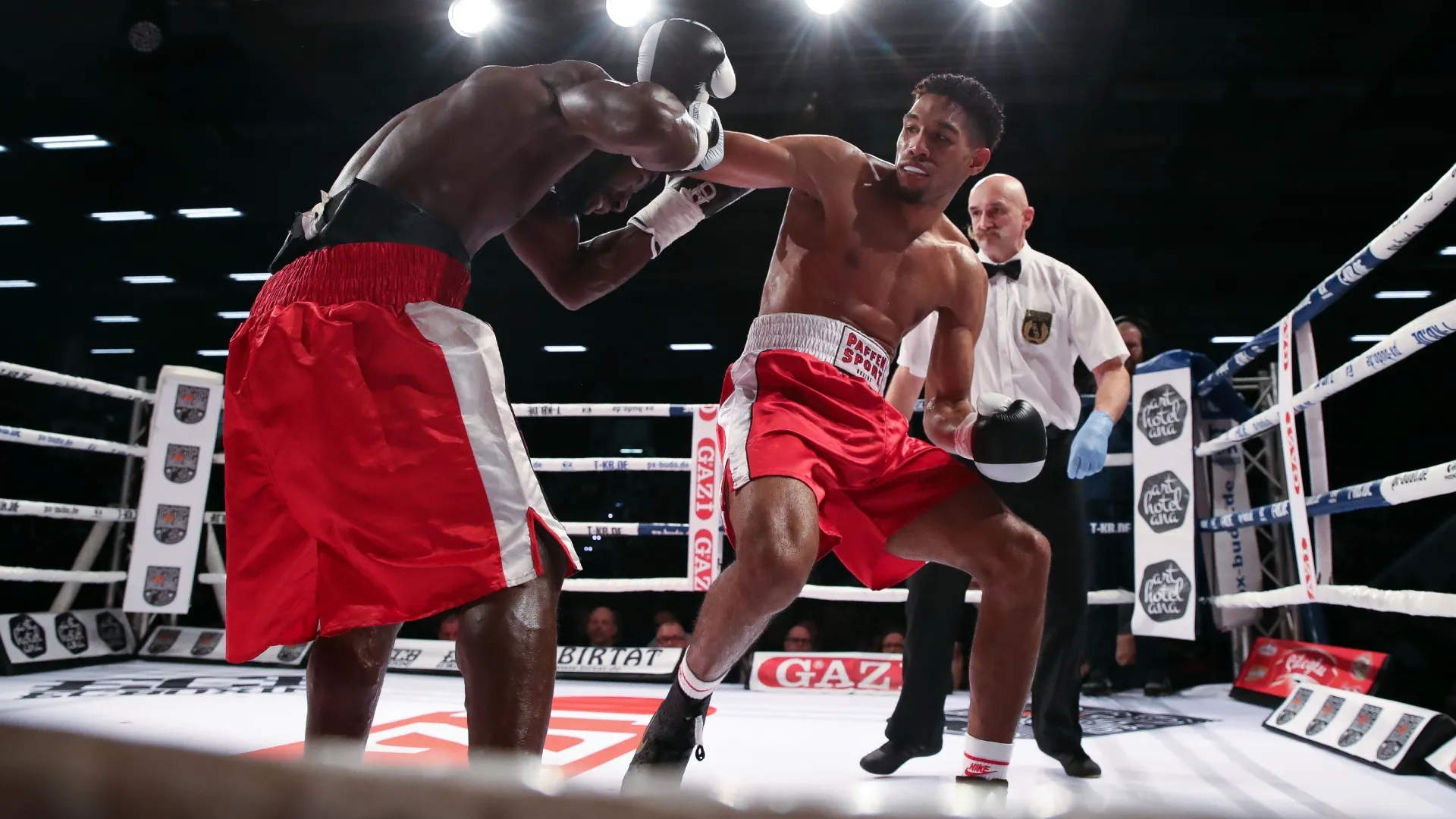Osleys Iglesias of Germany and Bernard Donfack of Germany exchage punches. Alex Grimm/Getty Images