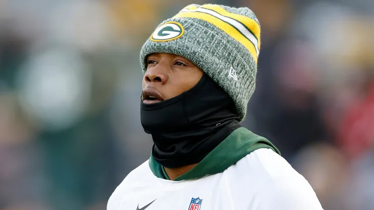 Dontayvion Wicks #13 of the Green Bay Packers