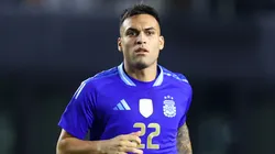 Lautaro Martinez during a game with Argentina.