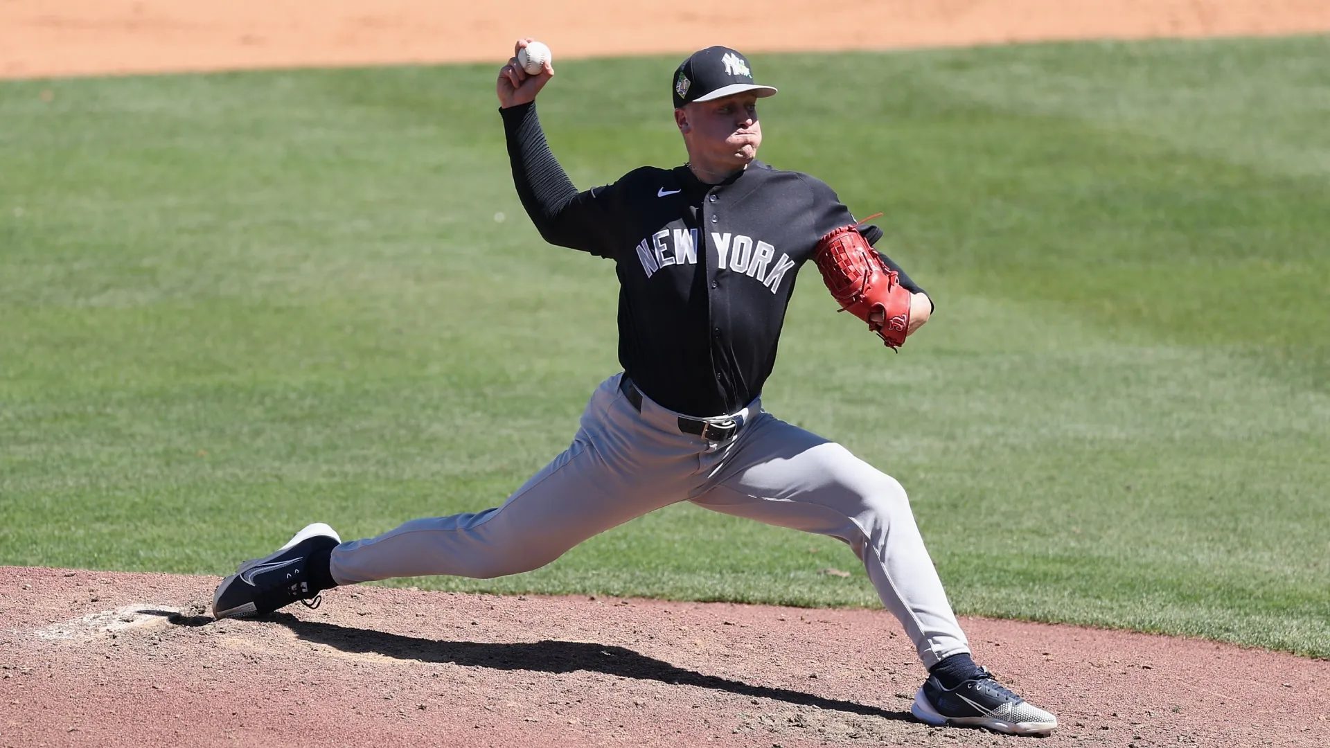 Cade Winquest #80 with the Yankees pitches against the Cubs. Christian Petersen/Getty Images