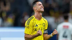 Cristiano Ronaldo celebrates a goal for Al Nassr.