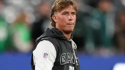 Jaxson Dart #6 of the New York Giants.