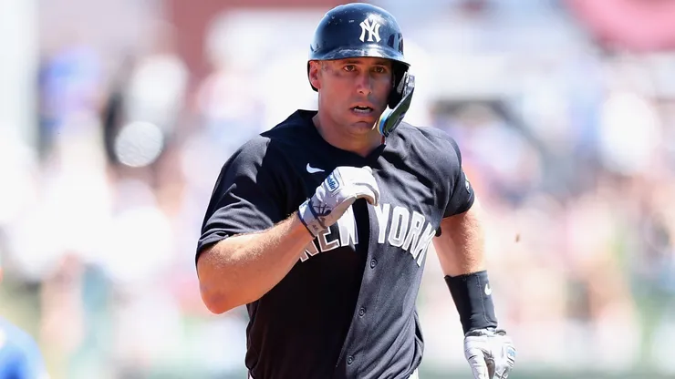 Paul Goldschmidt #48 of the New York Yankees runs.
