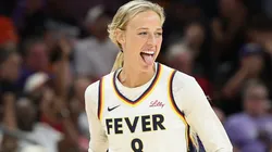 Sophie Cunningham #8 of the Indiana Fever.