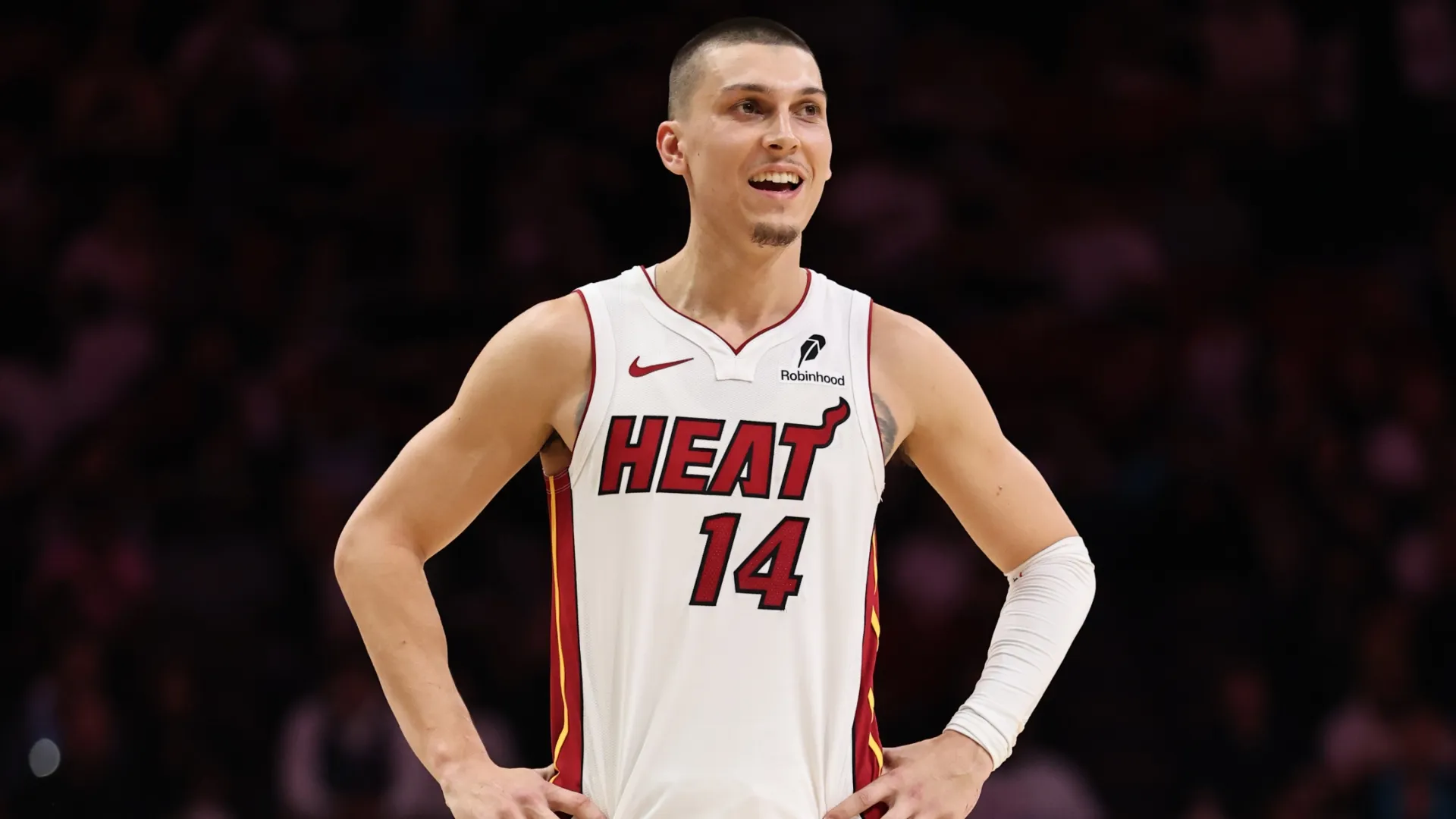 Tyler Herro during a Miami Heat match.