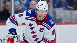 J.T. Miller #8 of the New York Rangers at Amerant Bank Arena
