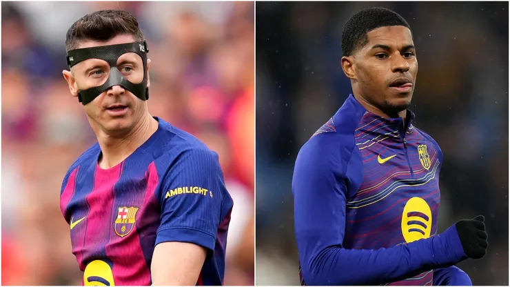 Barcelona adjust lineup as Lewandowski is ruled out and Rashford starts on the bench.