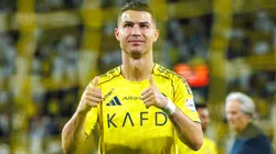 Cristiano Ronaldo of team Al Nassr FC celebrates with the fans.