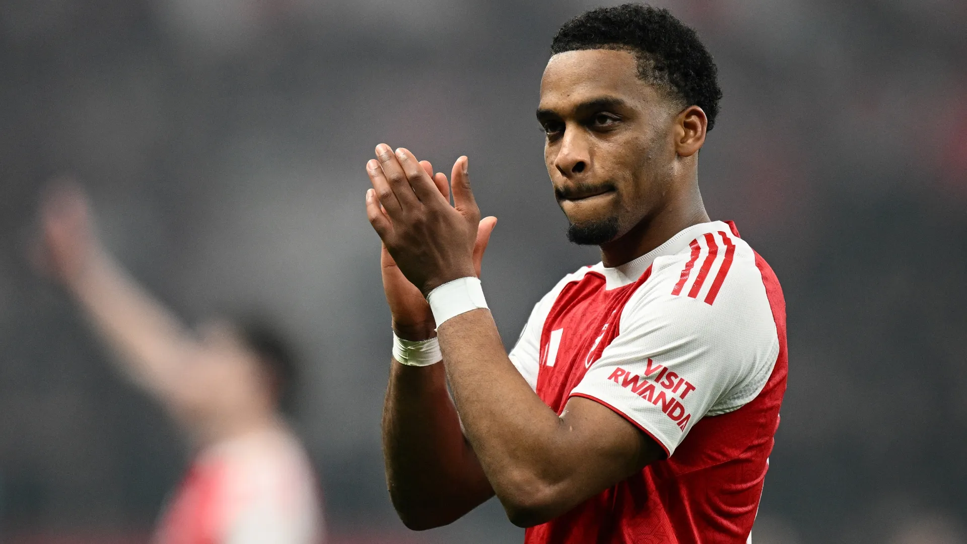 Jurrien Timber during the UEFA Champions League 2025/26 Round of 16 First Leg match (Source: Stuart Franklin/Getty Images)