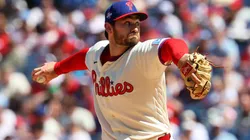 Zach Pop #56 of the Philadelphia Phillies throws a pitch.