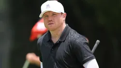 Canelo Alvarez looks on prior to LIV Golf Mexico City.