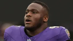 Defensive tackle Nnamdi Madubuike #92 of the Baltimore Ravens