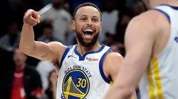 Stephen Curry #30 of the Golden State Warriors reacts against the LA Clippers.